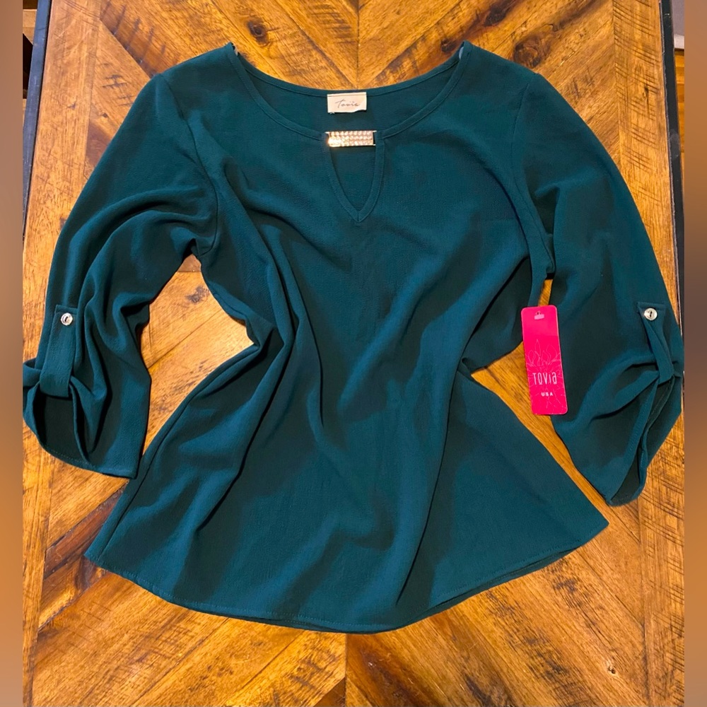 Green blouse size small. NWT